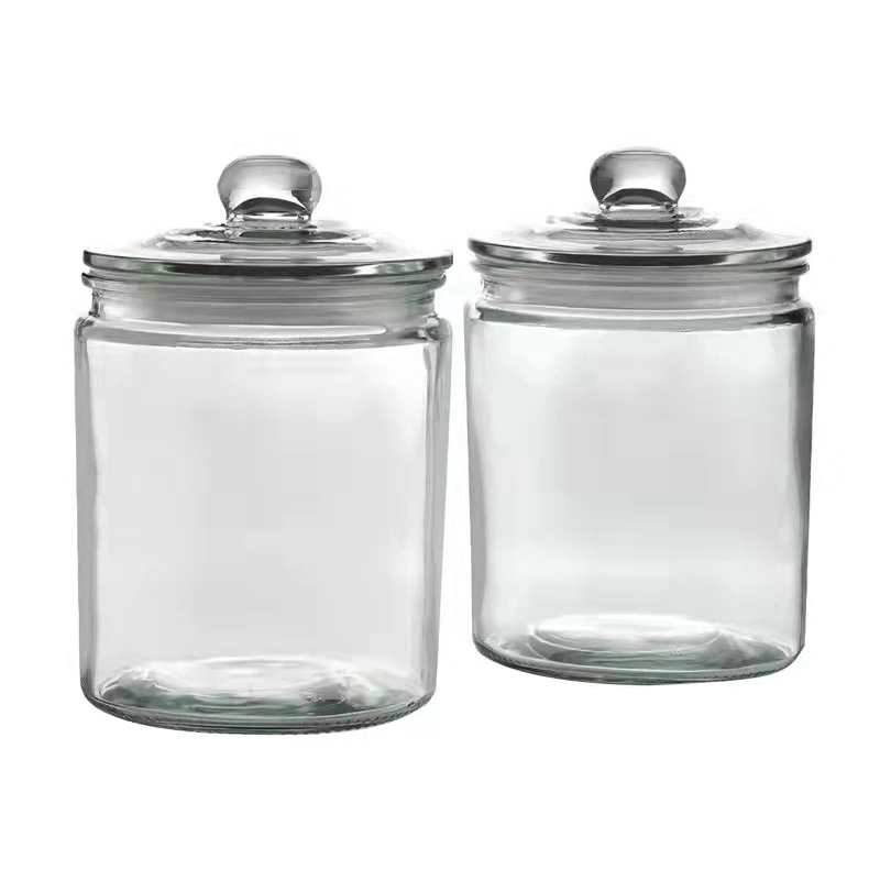 1L 2L 4L 6L China Wholesale Glass Storage Biscuits Cookie Jar with Airtight Lids