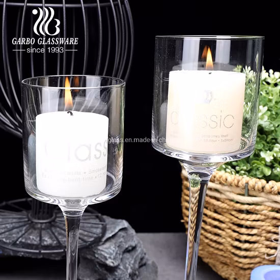 3 bougeoirs et bougeoirs en verre cristal